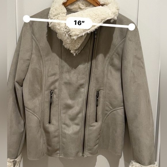 Hive & Honey Jacket tan beige gray size Large L - Picture 5 of 11